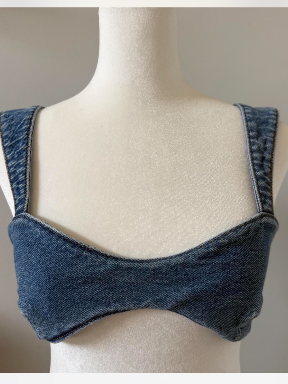 Magda Butrym Denim Bra Top